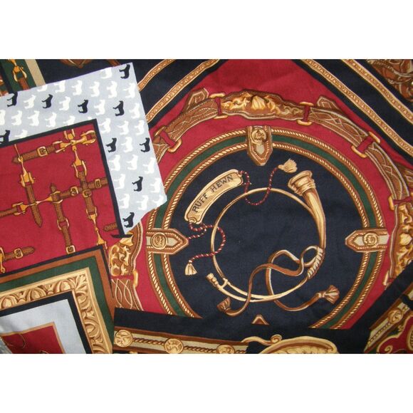 RUFF HEWN Equestrian Horse Theme Sz 14 Casual or Dress Wraparound Cotton Skirt - Picture 3 of 6